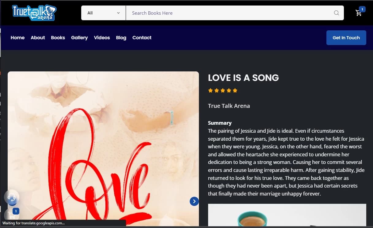 True Talk Arena - Books, and Blog 3 screenshot