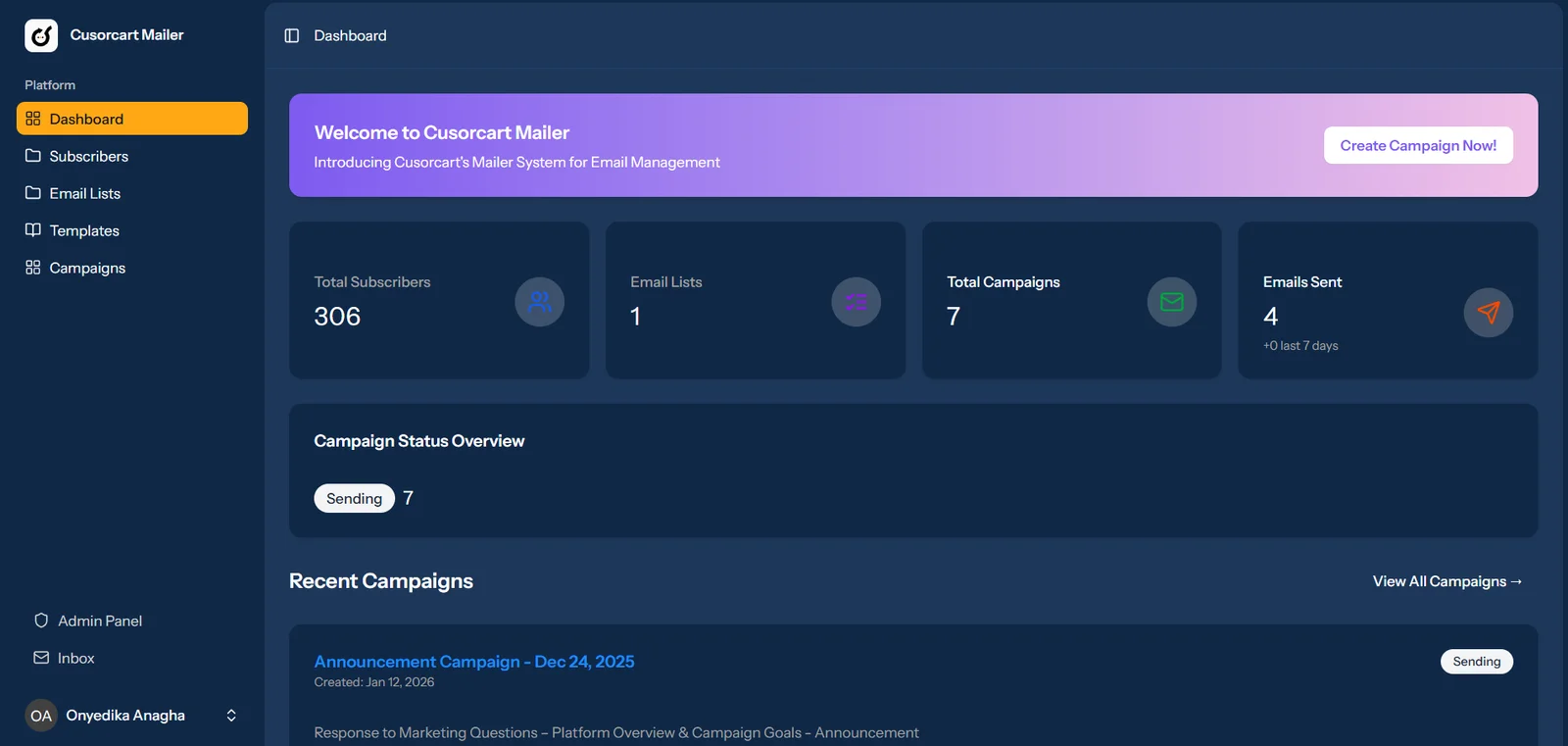 SaaS Email Marketing Platform (Mailchimp-Like) Built with Laravel & React 2 screenshot