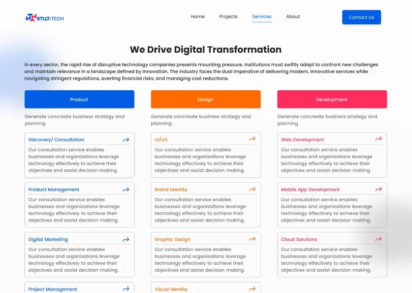Stilt-tech's Website Design and Development 1 screenshot