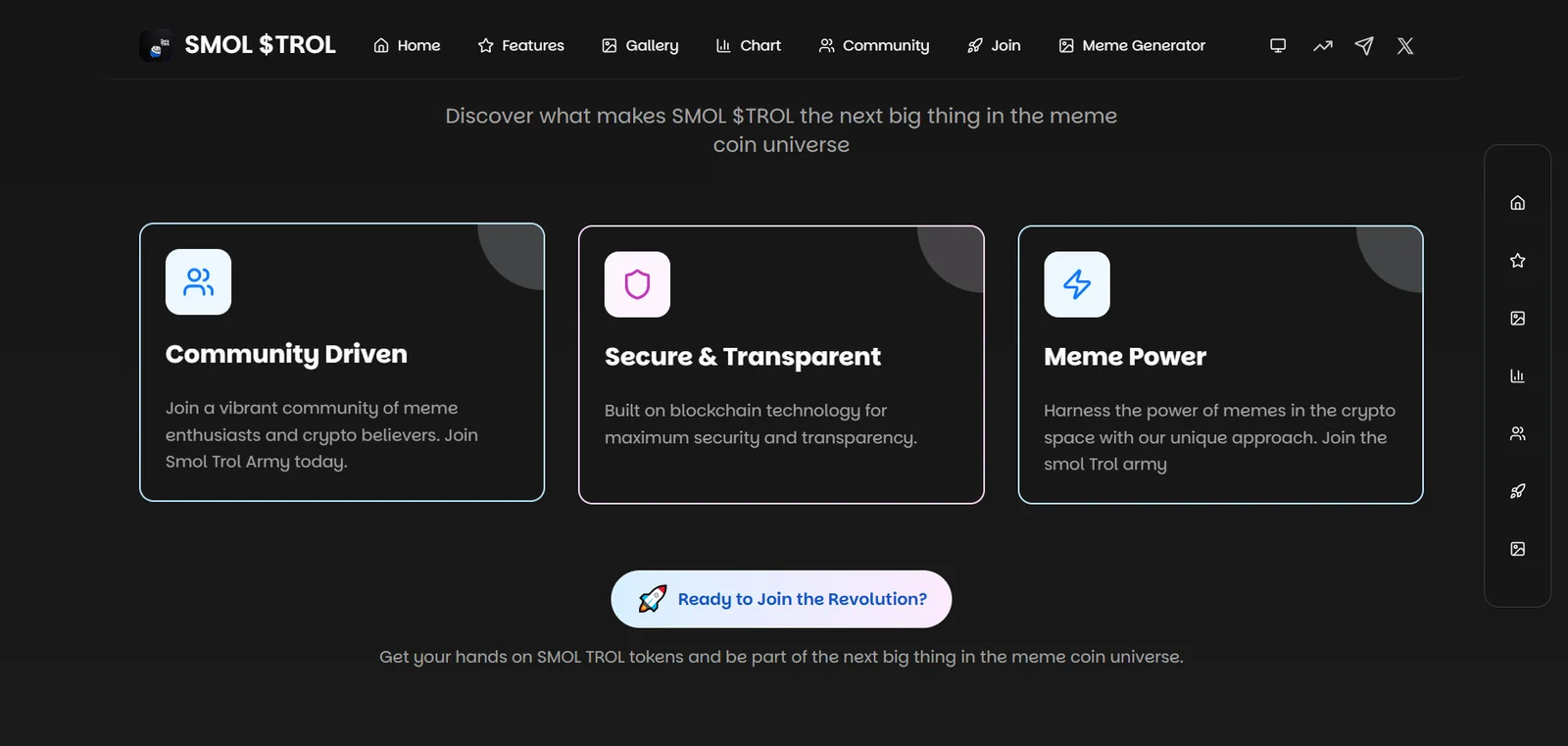 SMOLTROL — High-Performance Meme Coin Platform 2 screenshot