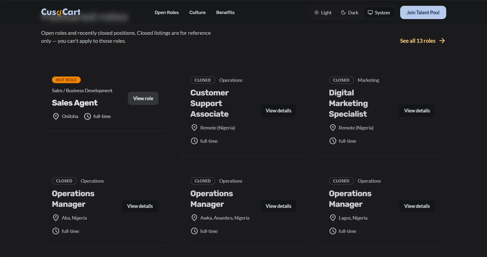 Cusorcart Careers — Applicant Tracking & Hiring Platform 2 screenshot